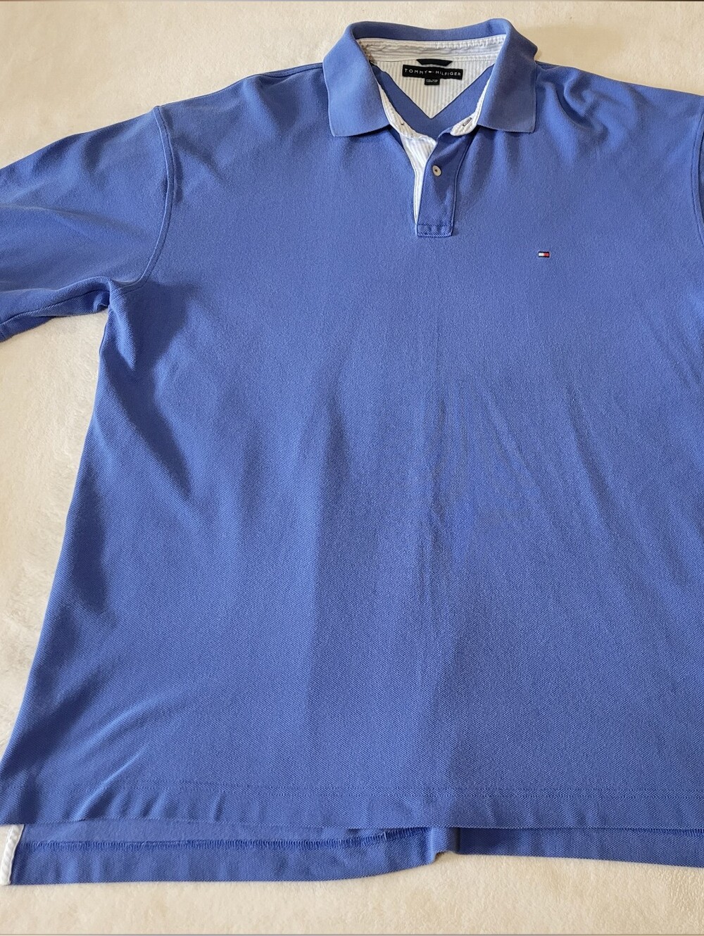 Tommy Hilfiger Mens Casual Blue Polo Shirt Short Sleeves Size XXL